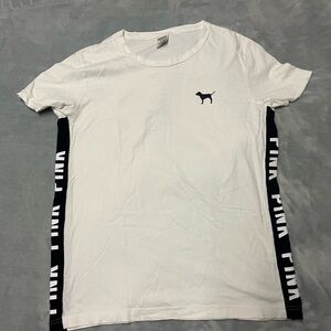 🌻PINK Victoria's Secret White and Black Shirt